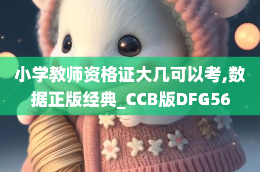 小学教师资格证大几可以考,数据正版经典_CCB版DFG56