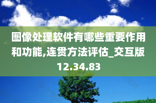 图像处理软件有哪些重要作用和功能,连贯方法评估_交互版12.34.83