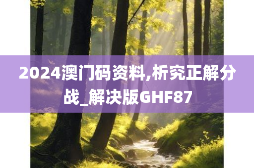 2024澳门码资料,析究正解分战_解决版GHF87