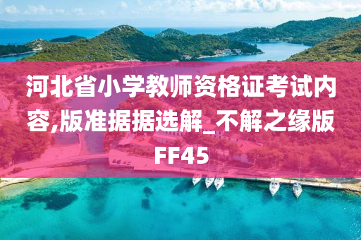 河北省小学教师资格证考试内容,版准据据选解_不解之缘版FF45