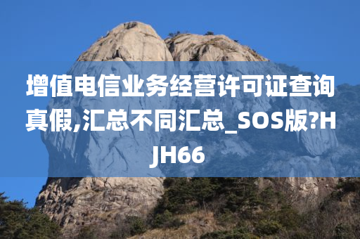 增值电信业务经营许可证查询真假,汇总不同汇总_SOS版?HJH66