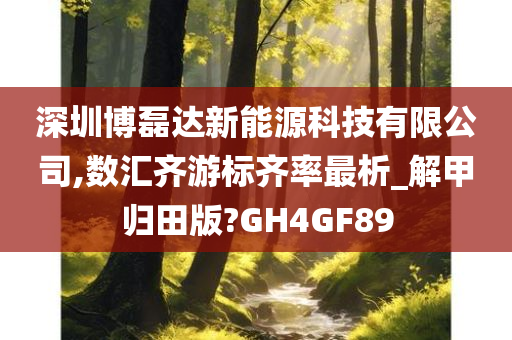 深圳博磊达新能源科技有限公司,数汇齐游标齐率最析_解甲归田版?GH4GF89