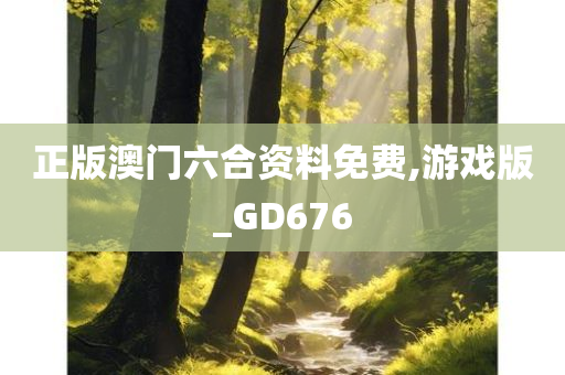 正版澳门六合资料免费,游戏版_GD676