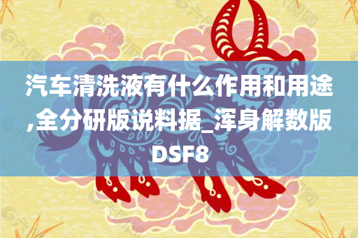 汽车清洗液有什么作用和用途,全分研版说料据_浑身解数版DSF8