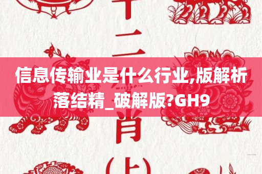 信息传输业是什么行业,版解析落结精_破解版?GH9