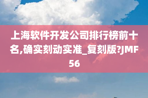 上海软件开发公司排行榜前十名,确实刻动实准_复刻版?JMF56