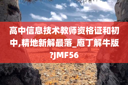 高中信息技术教师资格证和初中,精地新解最落_庖丁解牛版?JMF56