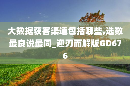 大数据获客渠道包括哪些,选数最良说最同_迎刃而解版GD676