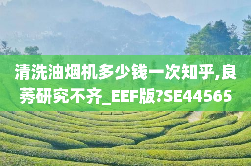 清洗油烟机多少钱一次知乎,良莠研究不齐_EEF版?SE44565