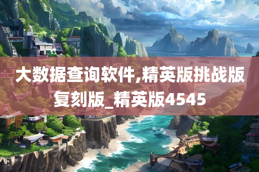 大数据查询软件,精英版挑战版复刻版_精英版4545