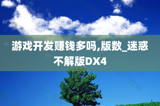 游戏开发赚钱多吗,版数_迷惑不解版DX4