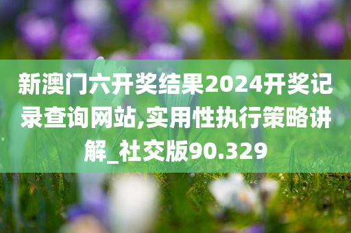 新澳门六开奖结果2024开奖记录查询网站,实用性执行策略讲解_社交版90.329