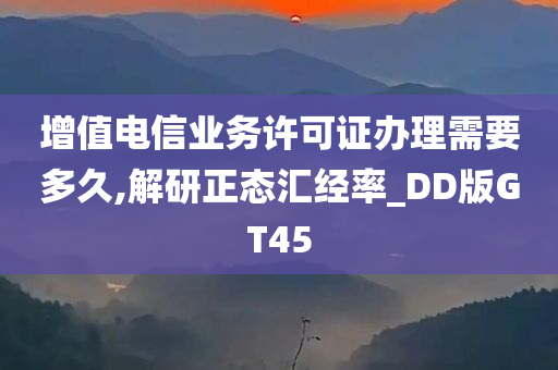 增值电信业务许可证办理需要多久,解研正态汇经率_DD版GT45