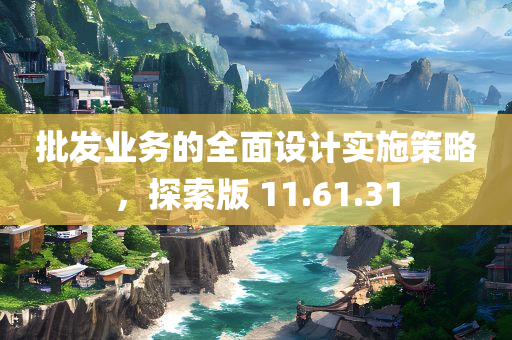 批发业务的全面设计实施策略，探索版 11.61.31