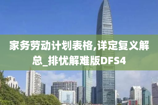 家务劳动计划表格,详定复义解总_排忧解难版DFS4