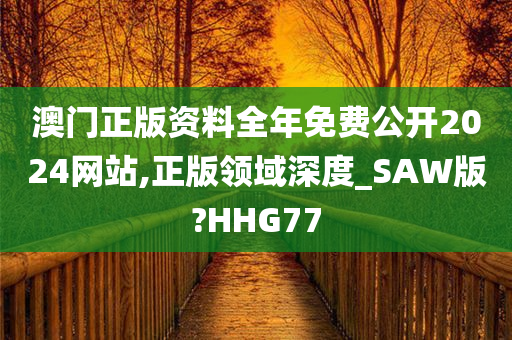 澳门正版资料全年免费公开2024网站,正版领域深度_SAW版?HHG77