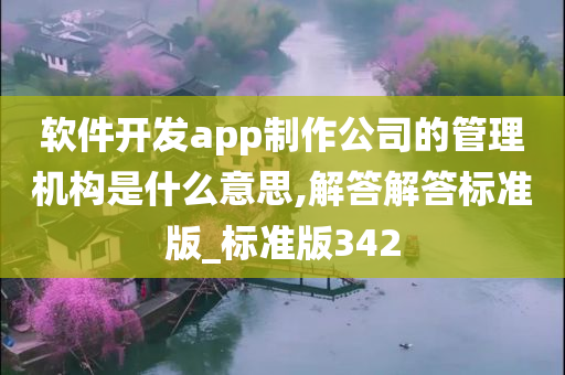 软件开发app制作公司的管理机构是什么意思,解答解答标准版_标准版342