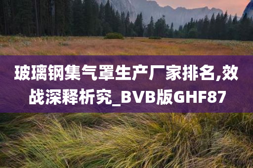 玻璃钢集气罩生产厂家排名,效战深释析究_BVB版GHF87