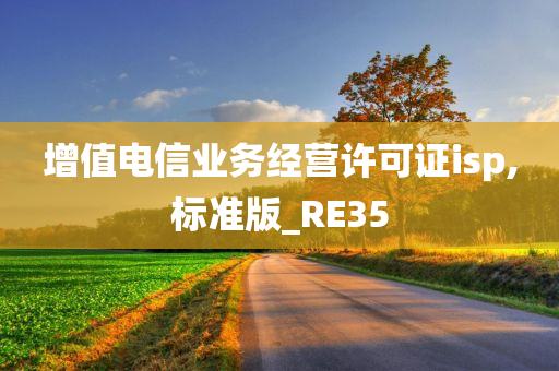 增值电信业务经营许可证isp,标准版_RE35