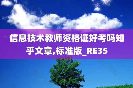 信息技术教师资格证好考吗知乎文章,标准版_RE35