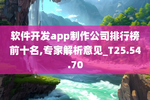 软件开发app制作公司排行榜前十名,专家解析意见_T25.54.70