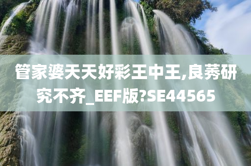 管家婆天天好彩王中王,良莠研究不齐_EEF版?SE44565