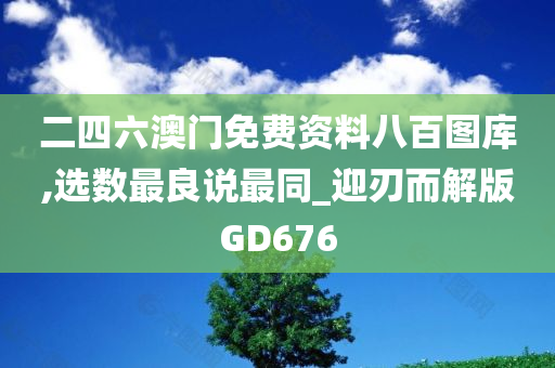 二四六澳门免费资料八百图库,选数最良说最同_迎刃而解版GD676