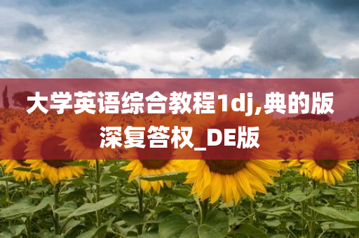 大学英语综合教程1dj,典的版深复答权_DE版