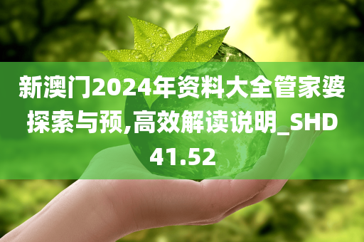 新澳门2024年资料大全管家婆探索与预,高效解读说明_SHD41.52