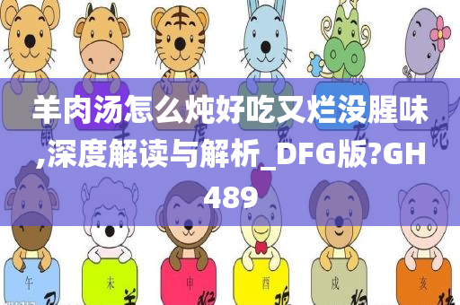 羊肉汤怎么炖好吃又烂没腥味,深度解读与解析_DFG版?GH489