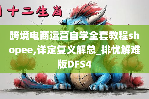 跨境电商运营自学全套教程shopee,详定复义解总_排忧解难版DFS4