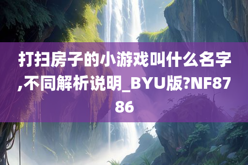 打扫房子的小游戏叫什么名字,不同解析说明_BYU版?NF8786