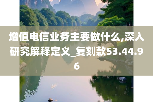 增值电信业务主要做什么,深入研究解释定义_复刻款53.44.96