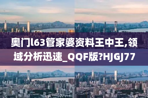 奥门l63管家婆资料王中王,领域分析迅速_QQF版?HJGJ77