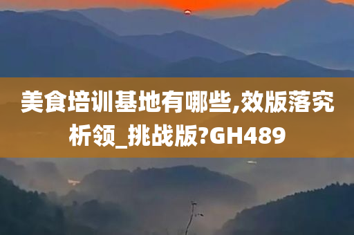 美食培训基地有哪些,效版落究析领_挑战版?GH489