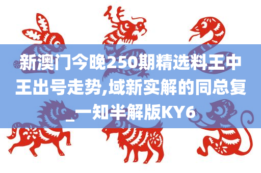 新澳门今晚250期精选料王中王出号走势,域新实解的同总复_一知半解版KY6