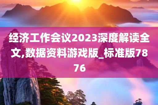 经济工作会议2023深度解读全文,数据资料游戏版_标准版7876