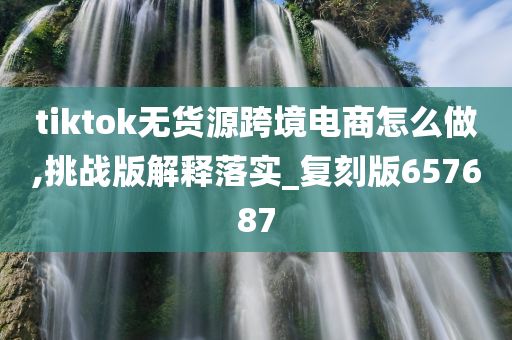 tiktok无货源跨境电商怎么做,挑战版解释落实_复刻版657687