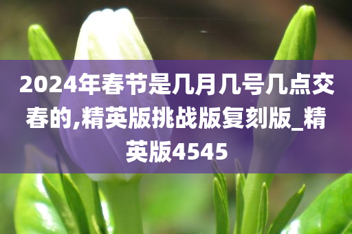 2024年春节是几月几号几点交春的,精英版挑战版复刻版_精英版4545