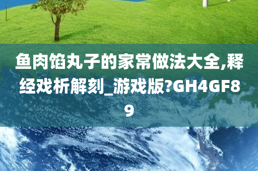 鱼肉馅丸子的家常做法大全,释经戏析解刻_游戏版?GH4GF89