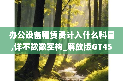 办公设备租赁费计入什么科目,详不数数实构_解放版GT45