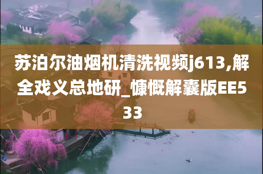 苏泊尔油烟机清洗视频j613,解全戏义总地研_慷慨解囊版EE533