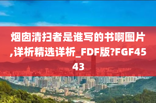 烟囱清扫者是谁写的书啊图片,详析精选详析_FDF版?FGF4543