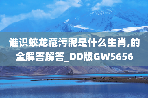 谁识蛟龙藏污泥是什么生肖,的全解答解答_DD版GW5656