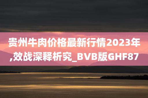 贵州牛肉价格最新行情2023年,效战深释析究_BVB版GHF87