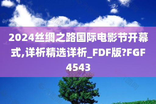 2024丝绸之路国际电影节开幕式,详析精选详析_FDF版?FGF4543