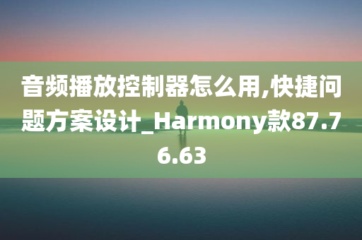 音频播放控制器怎么用,快捷问题方案设计_Harmony款87.76.63