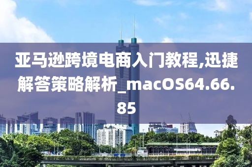 亚马逊跨境电商入门教程,迅捷解答策略解析_macOS64.66.85