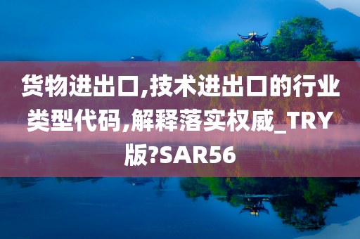 货物进出口,技术进出口的行业类型代码,解释落实权威_TRY版?SAR56