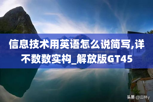 信息技术用英语怎么说简写,详不数数实构_解放版GT45